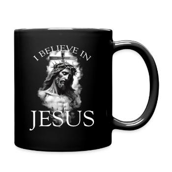 JE CROIS EN JESUS LIVE FREE DIE PROUD - Mug uni - noir - Droite