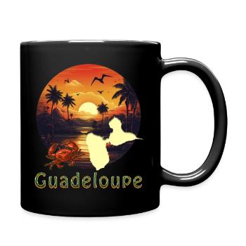 Couché De Soleil Sur La Guadeloupe Vacances - Mug uni - noir - Droite