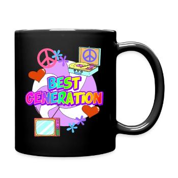 BESTE GENERATION 60er - Tasse einfarbig - Schwarz - Rechts