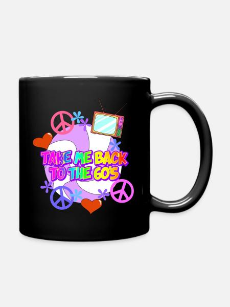 Take me back to the 60s - Full Colour Mug - black