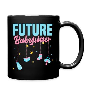 future baby-sitter Design pour une baby-sitter - Mug uni - noir - Droite