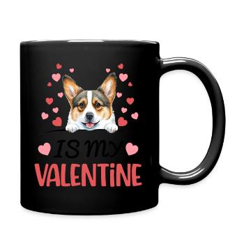 Corgi is my valentine funny gift corgi lovers. - Mug uni - noir - Droite