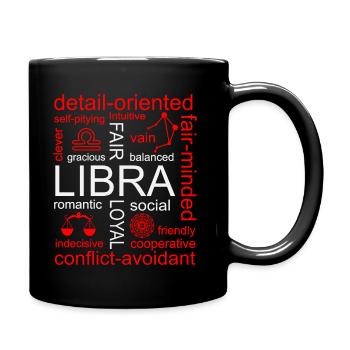 Libra Zodiac Sign - Full Colour Mug - black - Right