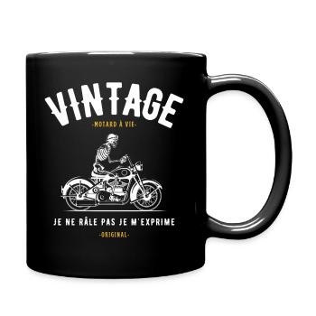 moto vintage - Mug uni - noir - Droite