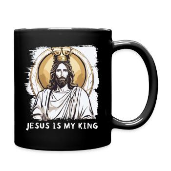 Jesus is my king Jesus Sayings - Full Colour Mug - black - Right