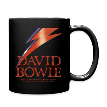 David Bowie Lettrage Rouge Avec Flash - Mug uni - noir - Droite