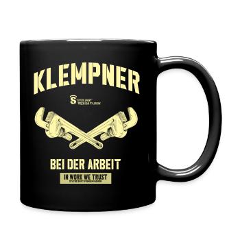 Klempner - Tasse einfarbig - Schwarz - Rechts