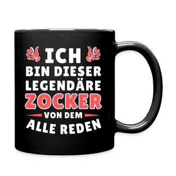 Ich bin dieser legendäre Zocker - Tasse einfarbig - Schwarz - Rechts