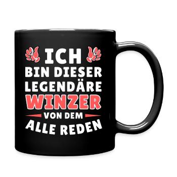 Ich bin dieser legendäre Winzer - Tasse einfarbig - Schwarz - Rechts