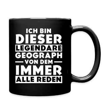 Ich bin dieser legendäre Geograph - Tasse einfarbig - Schwarz - Rechts