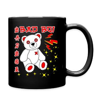Bad Boi | Teddybär - Tasse einfarbig - Schwarz - Rechts