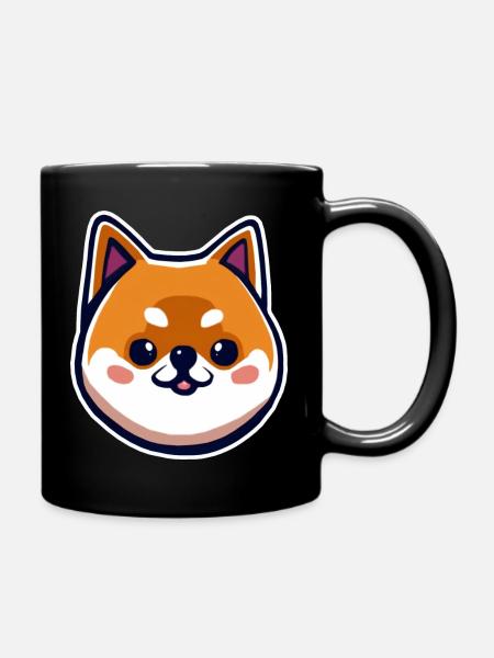 Shina Inu Chibi - Tasse einfarbig - Schwarz