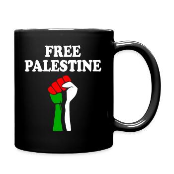 Free palestine - Tasse einfarbig - Schwarz - Rechts