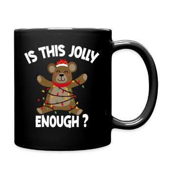 Ist das lustig genug lustige Bär Weihnachtslicht - Tasse einfarbig - Schwarz - Rechts