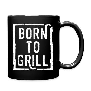 Born To Grill - Cadeau amusant pour les amateurs de grillades - Mug uni - noir - Droite