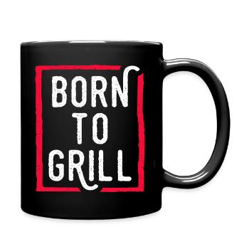 Born To Grill - Cadeau amusant pour les amateurs de grillades - Mug uni - noir - Droite