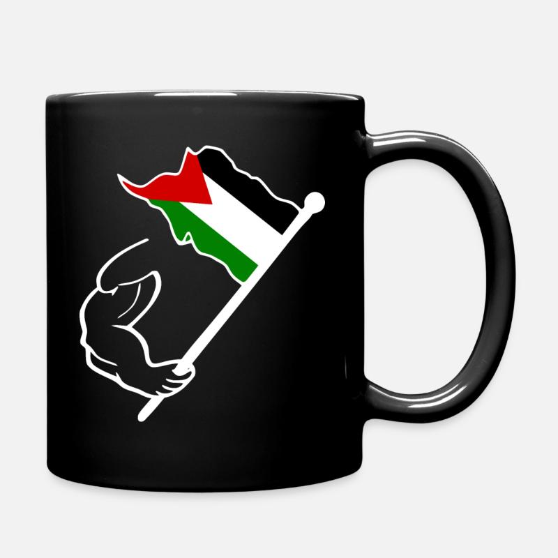 Free palestine - Tasse einfarbig - Schwarz