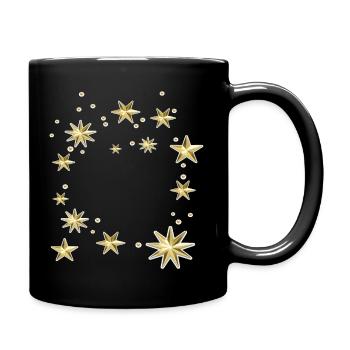 Stars, Christmas - Full Colour Mug - black - Right