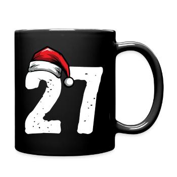 27 Zahl Weihnachten - Tasse einfarbig - Schwarz - Rechts
