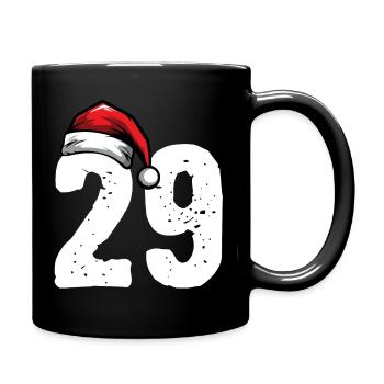 29 Zahl Weihnachten - Tasse einfarbig - Schwarz - Rechts