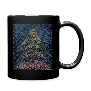 Tanne - Weihnachten - Tasse einfarbig - Schwarz - Rechts