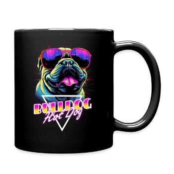 Chemise Retro Wave Bulldog Hot Dog - Mug uni - noir - Droite