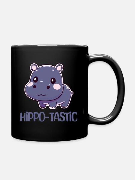 Hippo-tastic baby Hippo Child Shirt - Full Colour Mug - black