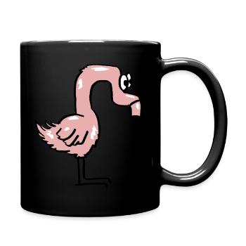 Mega Dry and Funny Flamingo - Full Colour Mug - black - Right