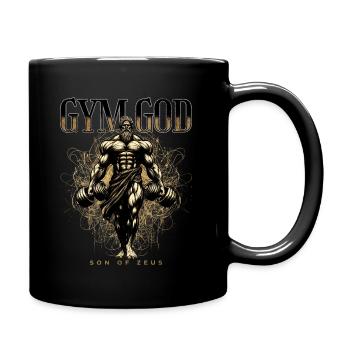 Ancient Dumbbell Greek God Zeus Gym - Tasse einfarbig - Schwarz - Rechts