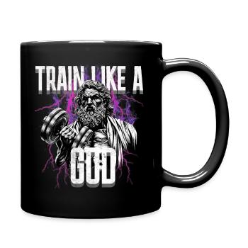 Entraînez-vous comme un dieu version tonnerre Ancien dieu Zeus - Mug uni - noir - Droite