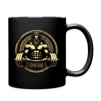 Greek God Zeus Gym Gold Front - Tasse einfarbig - Schwarz - Rechts