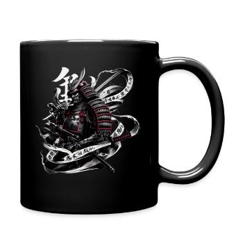 Japanese Samurai Warrior Ukiyo e Design - Full Colour Mug - black - Right
