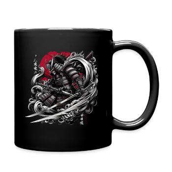 Japanese Samurai Ronin Warrior Shirt - Full Colour Mug - black - Right