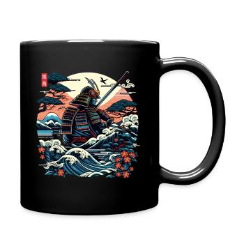 Japanese Samurai Warrior Ronin Shirt - Full Colour Mug - black - Right