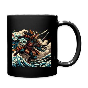 Japanese Katana Samurai Warrior - Full Colour Mug - black - Right