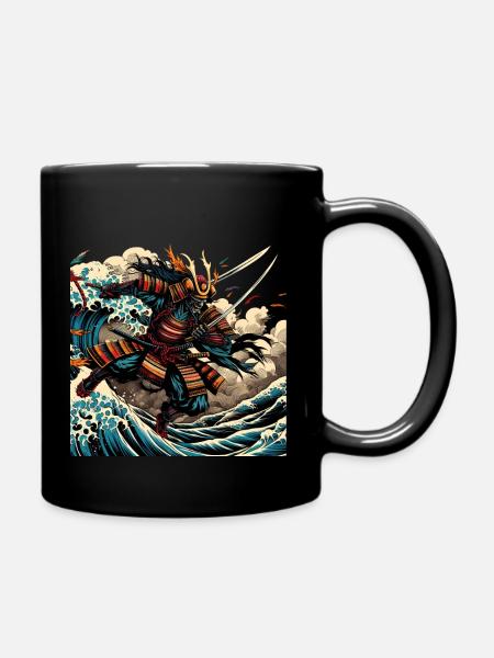 Japanese Katana Samurai Warrior - Tasse einfarbig - Schwarz