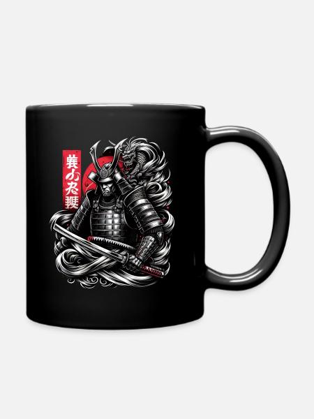 Traditional Japanese Samurai Warrior - Tasse einfarbig - Schwarz