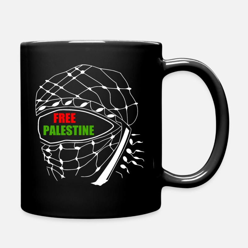 Free palestine - Tasse einfarbig - Schwarz