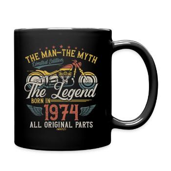 1974 Vintage homme mythe légende moto - Mug uni - noir - Droite