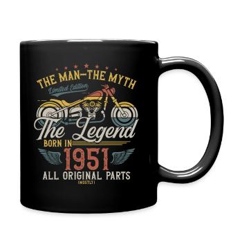 1951 Vintage homme mythe légende moto - Mug uni - noir - Droite