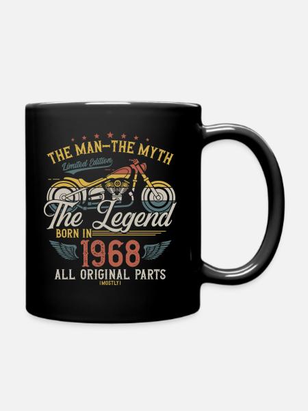 1968 Vintage homme mythe légende moto - Mug uni - noir