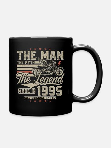 1995 Homme Mythe Légende Moto Motard - Mug uni - noir