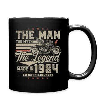 1984 Man Myth Legend Motorcycle Biker - Full Colour Mug - black - Right