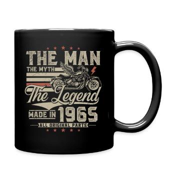 1965 homme mythe légende moto motard - Mug uni - noir - Droite