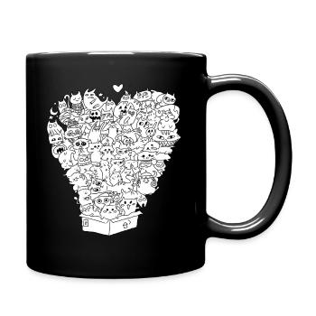 Сats - Tasse einfarbig - Schwarz - Rechts