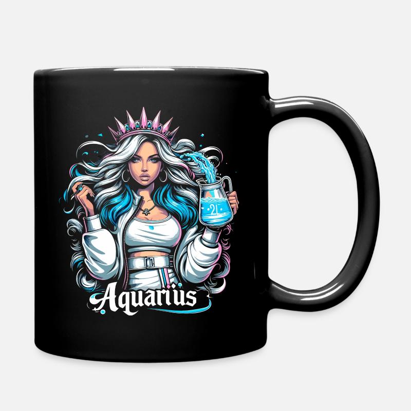 Design élégant du zodiaque Verseau - Mug uni - noir