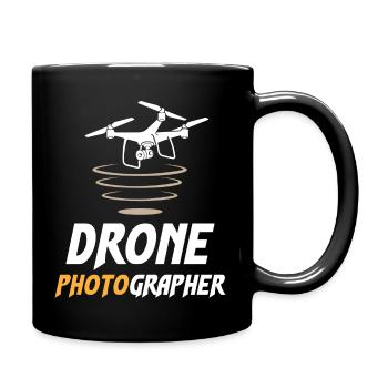Drone Photographer - Tasse einfarbig - Schwarz - Rechts