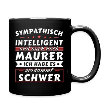 Ich habe 2 Titel Papa undIch habe 2 Titel Papa und - Tasse einfarbig - Schwarz - Rechts