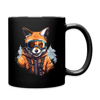 The Skier - Full Colour Mug - black - Right