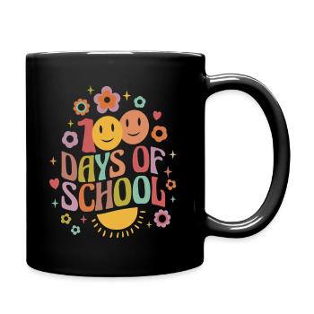 100 jours d’école - Mug uni - noir - Droite